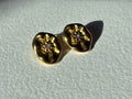 Golden Bloom Crystal Stud Earrings